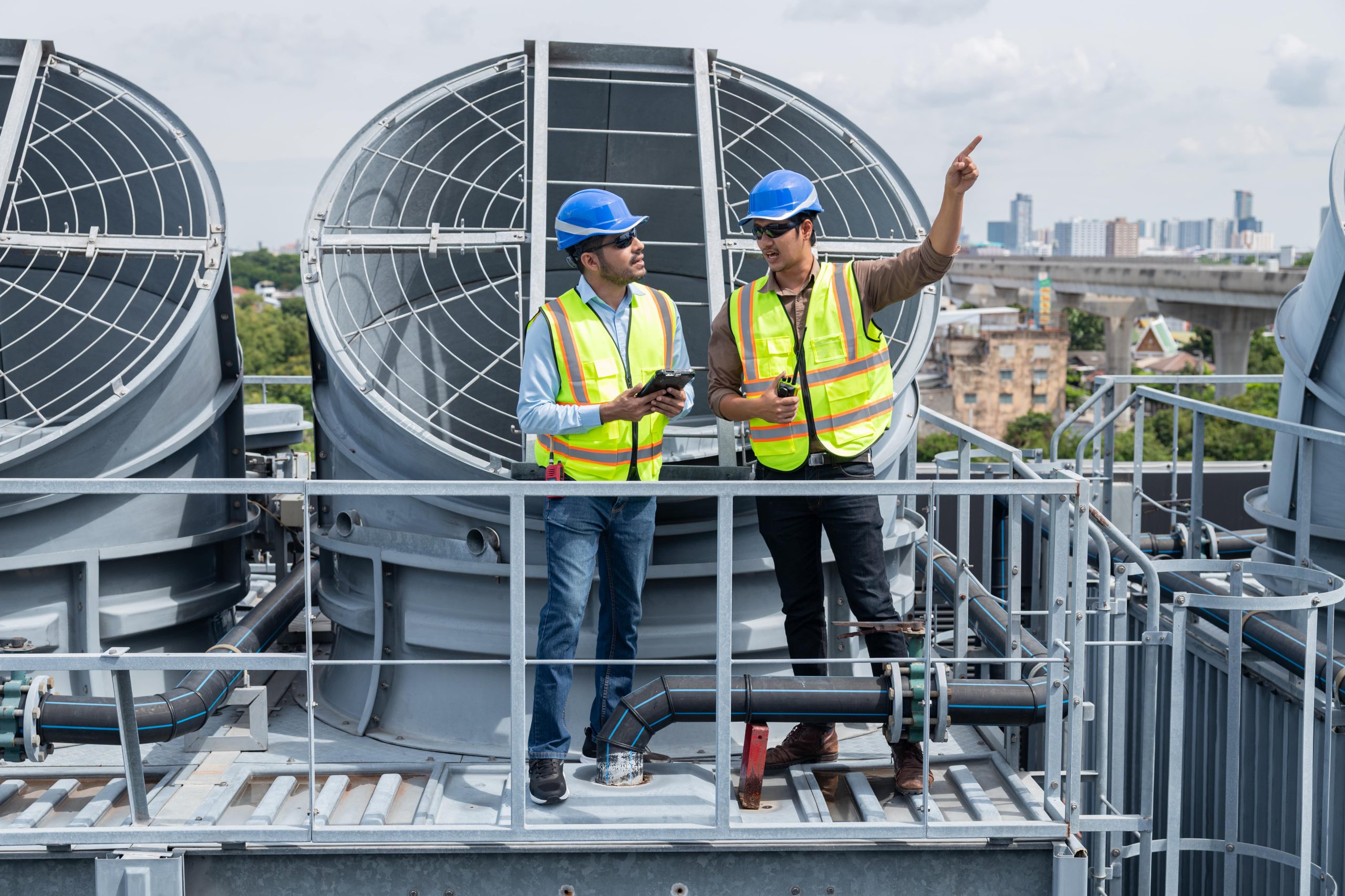 Engineers Inspecting Rooftop Ventilation System In 2025 09 08 13 54 11 Utc Min Scaled